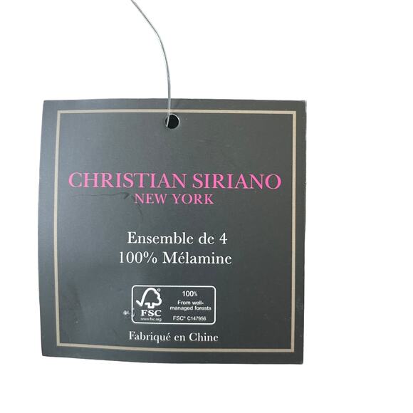 Christian Siriano BLACK BAT Melamine Bowls 7.5x2 Set of 4 Spooky Halloween NEW - Picture 10 of 13